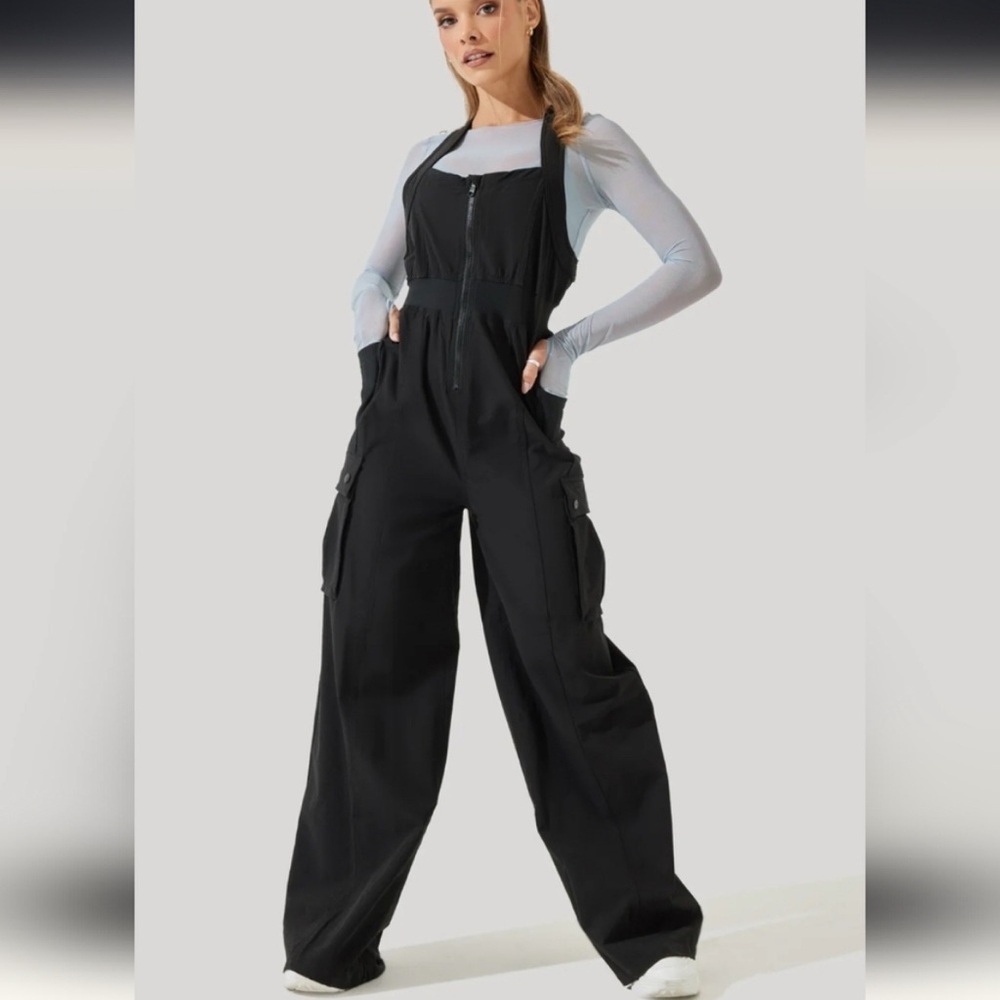 POPFLEX Take A Hike Overalls - Black Size Small